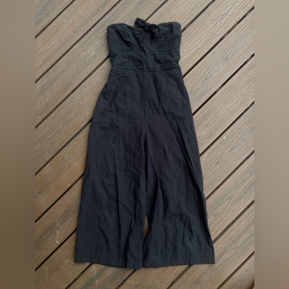 MINKPINK Black Sleeveless Textured Jumpsuit